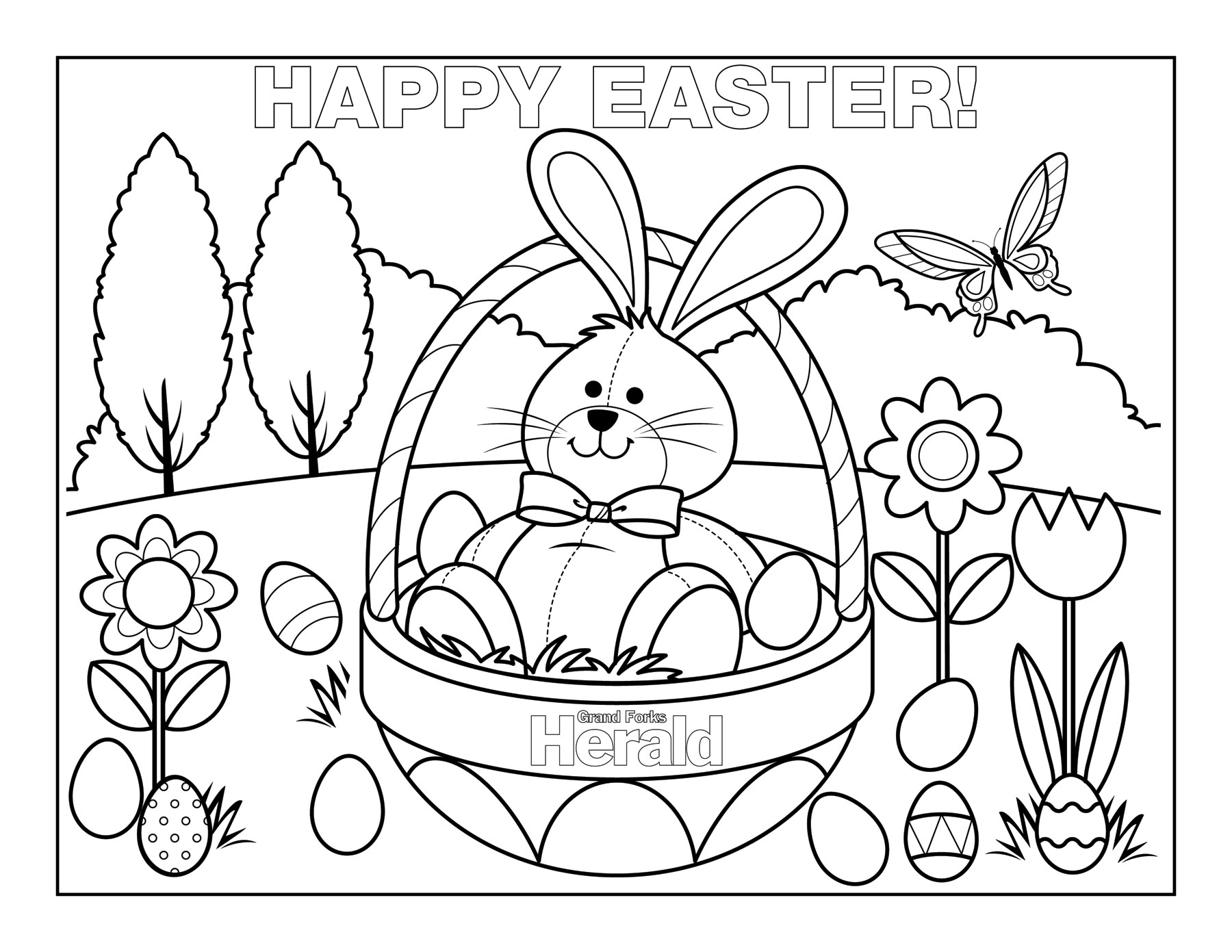 Happy Easter Coloring Pages GetColoringPages