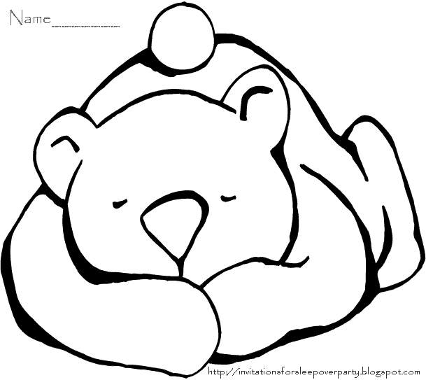Sleeping Bear Coloring