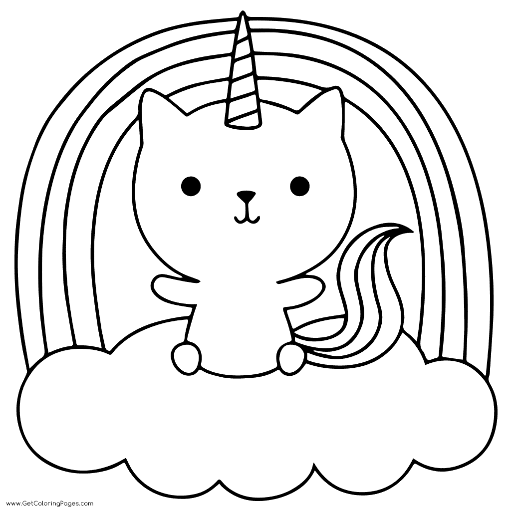Cat Mermaid Unicorn Coloring Get Coloring Pages