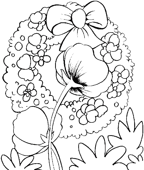 Memorial Day Coloring Flower