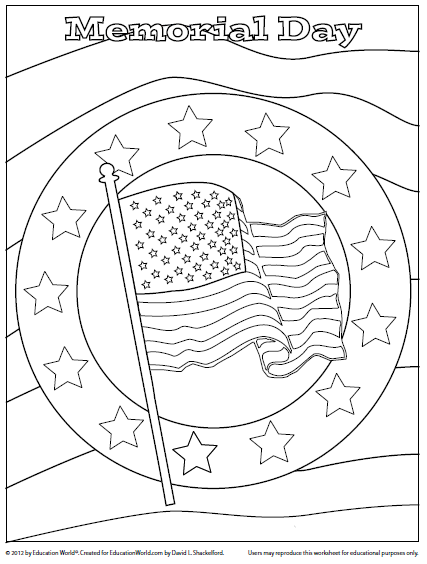 Page Memorial Day Coloring Sheets