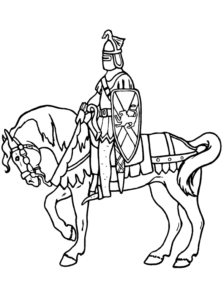 Knight Horse Coloring Pages