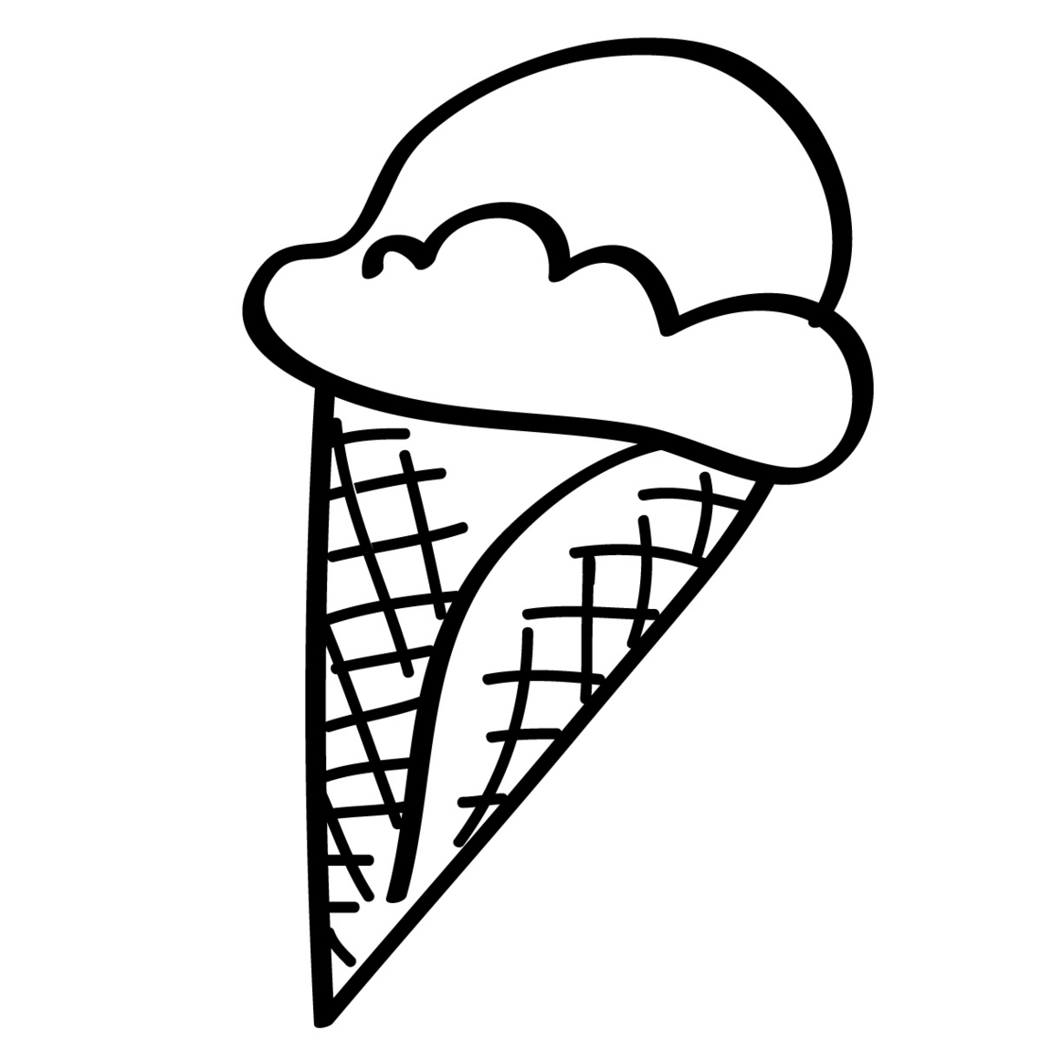 Ice Cream Clip Art Coloring Pages
