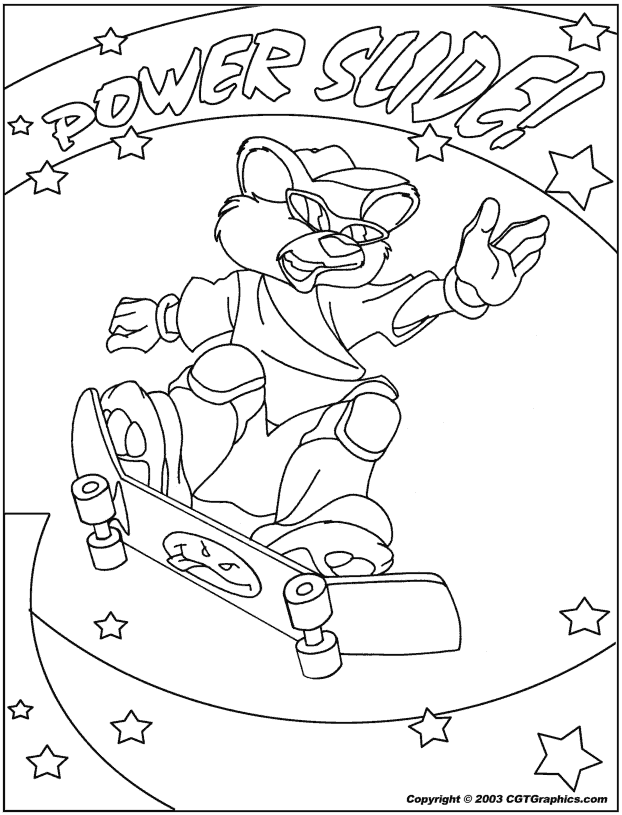 Skateboard Coloring Pages for Kids