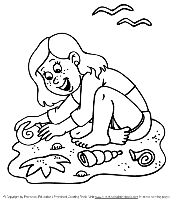 Preschool Summer Coloring Pages