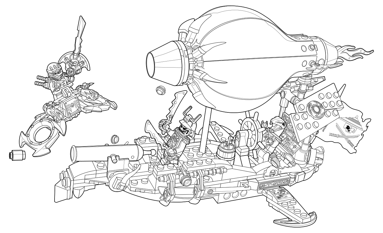 Raid Zeppelin LEGO Ninjago Coloring Pages