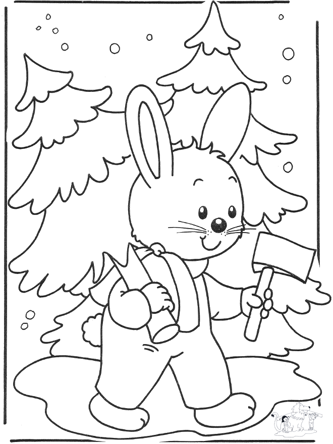 Winter Animals Coloring Pages