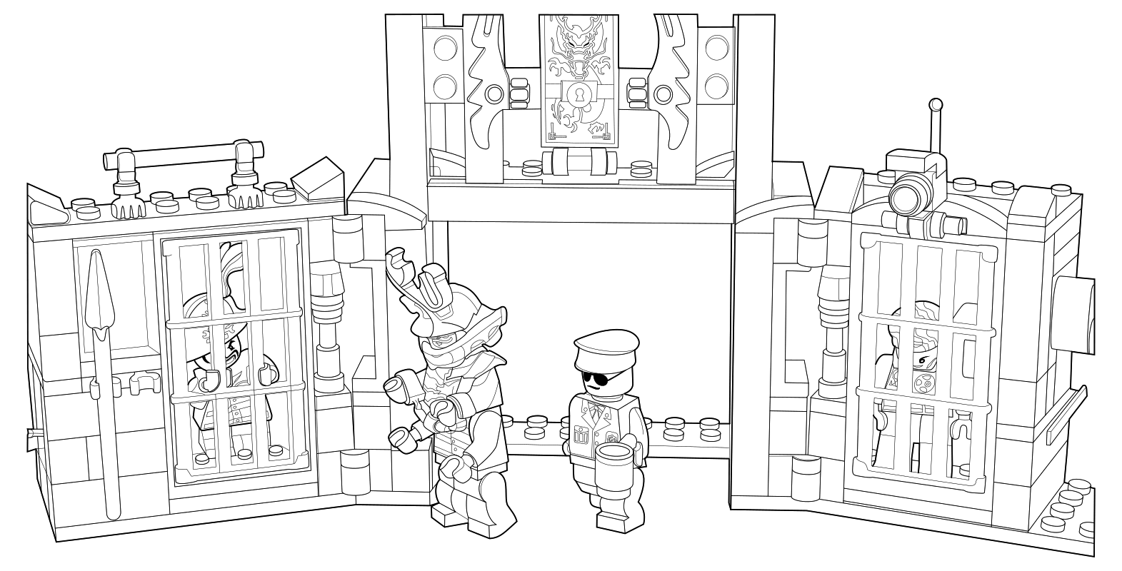 LEGO 70591 Ninjago Kryptarium Prison Breakout Coloring Pages