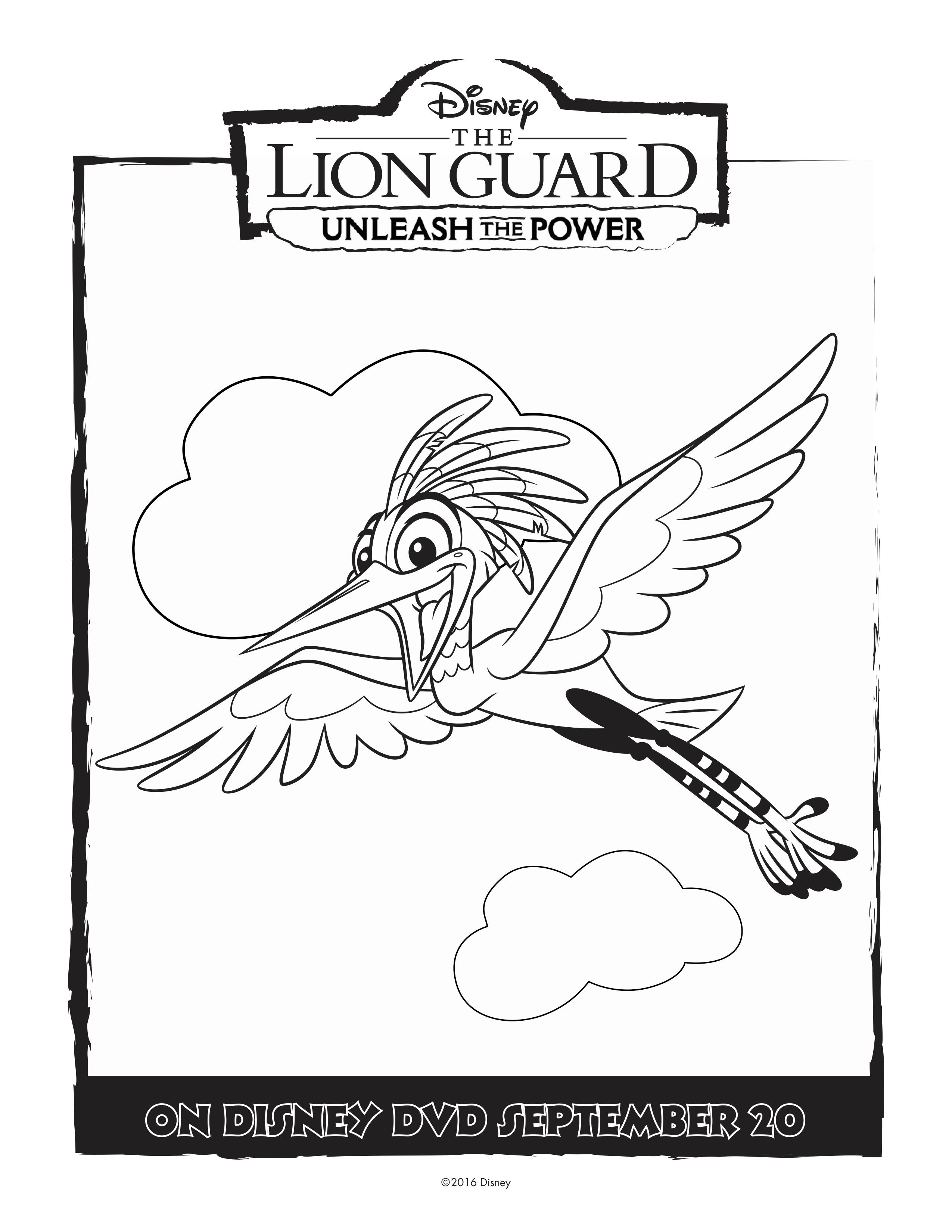 The Lion Guard Colouring Page Unleash the Power