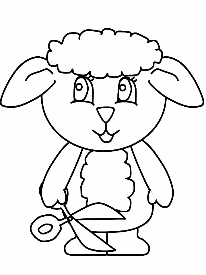 Lamb Coloring Page