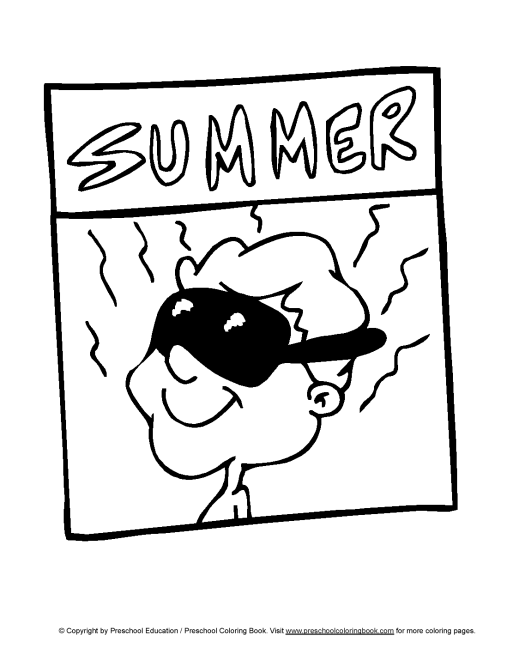 Summer Glasses Coloring Pages