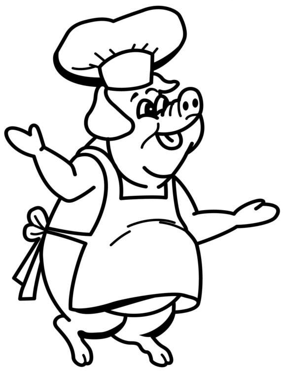 Pig Animal Coloring Pages