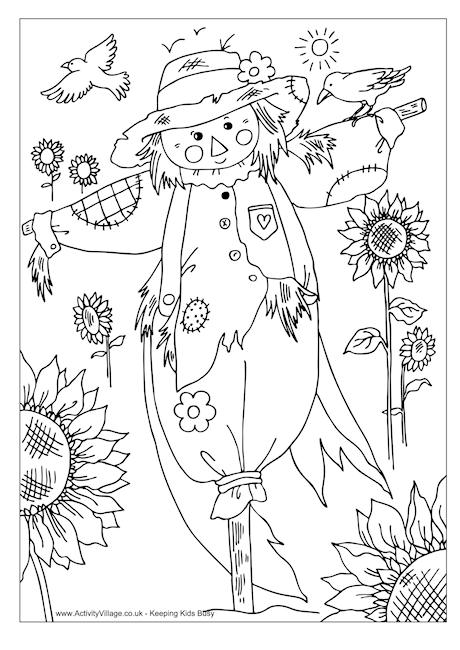 Scarecrow Coloring Pages Printables