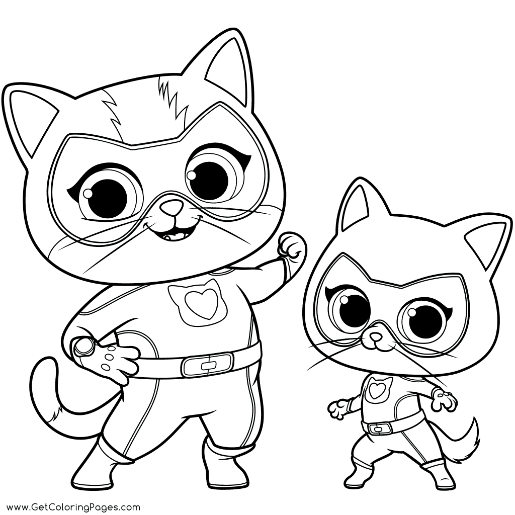 SuperKitties Coloring Pages