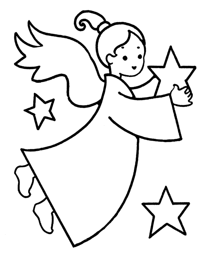 Christmas Angels Coloring Page