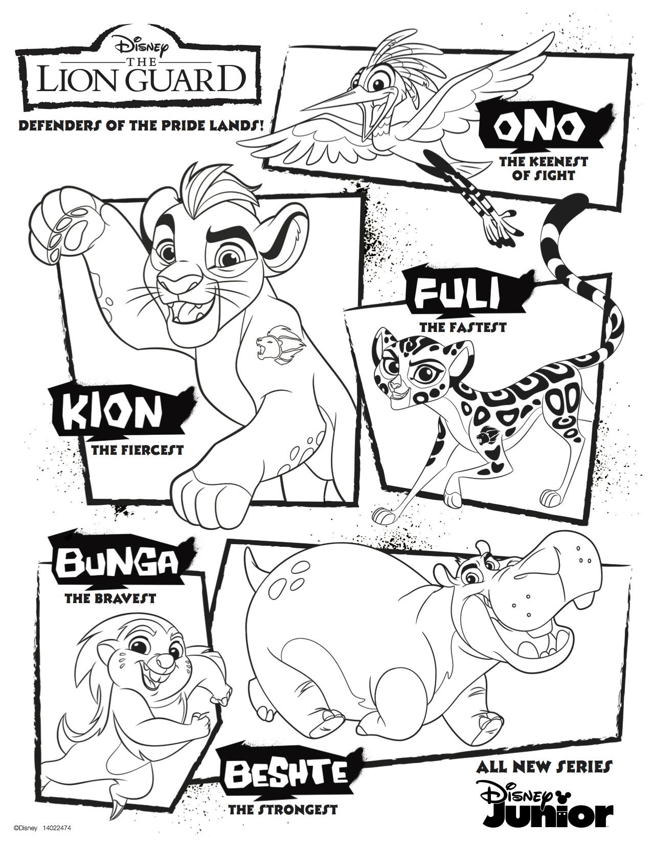 Disney Lion Guard Defenders of the Pride Lands Coloring Page