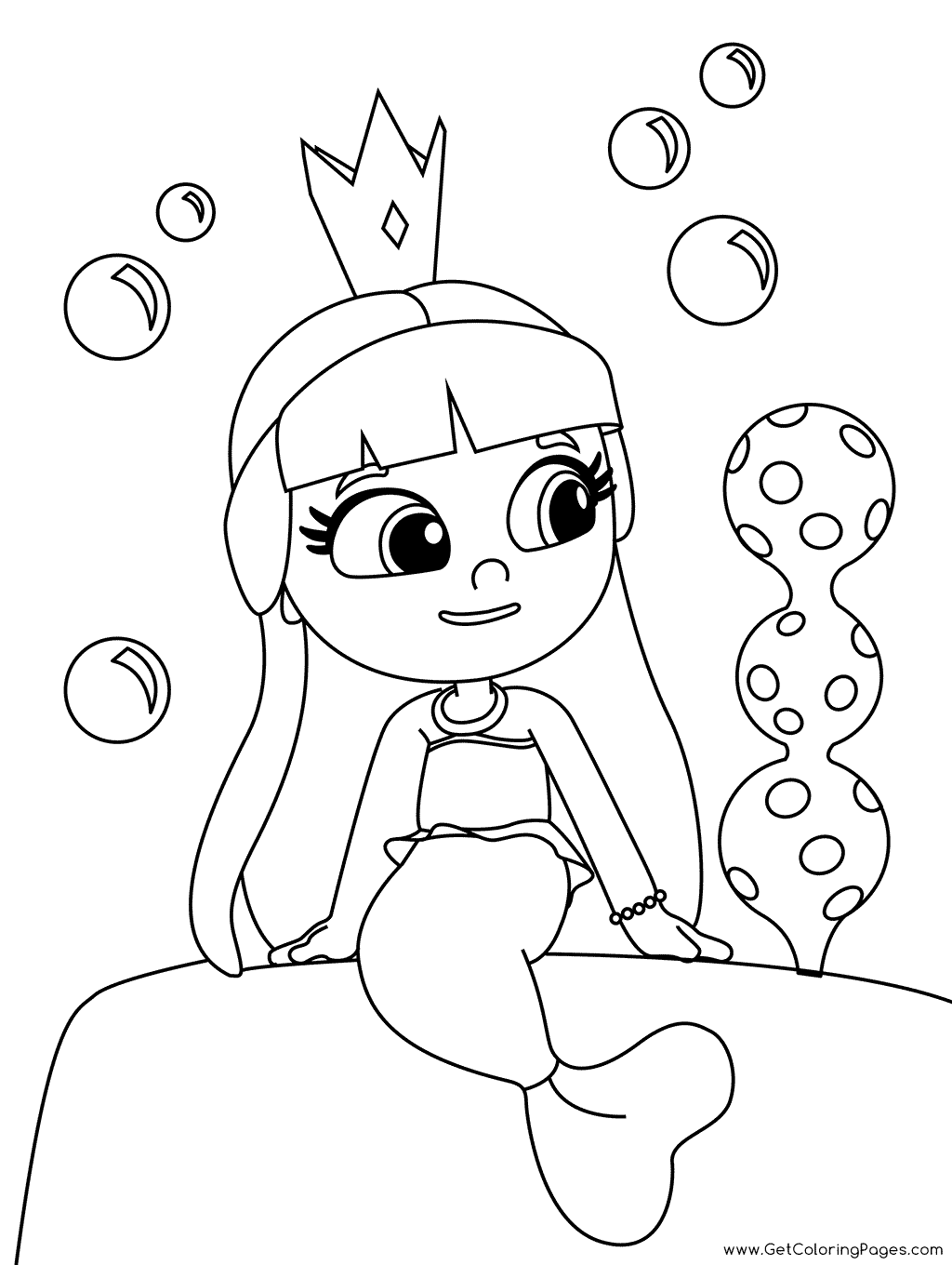 Mermaid Grizelda from True Coloring Pages