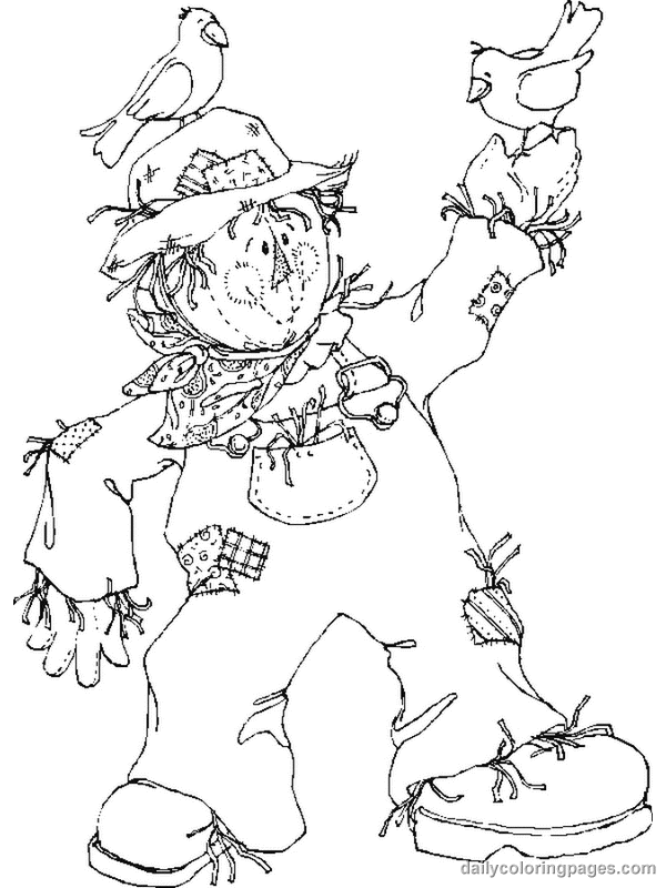 Scarecrow Coloring Page