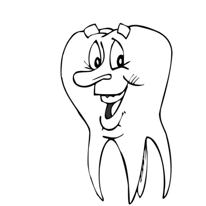 Dental Tooth Coloring Page