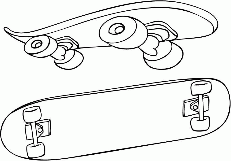 Printable Skateboard Coloring Pages