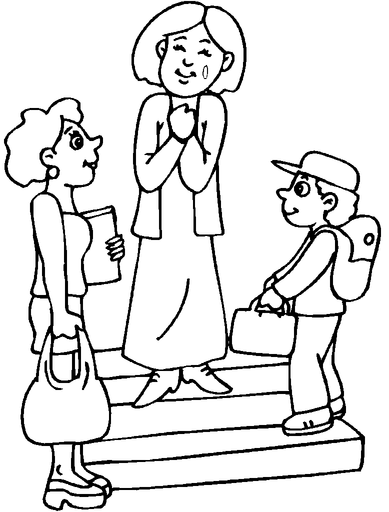First Day School Coloring Sheets