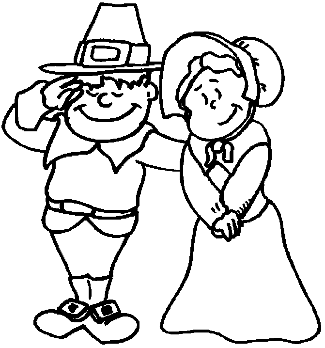 Cartoon Thanksgiving Coloring Pages