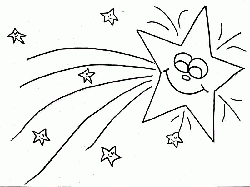 Shooting Star Coloring Page