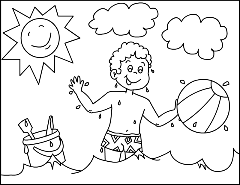 Summer Fun Coloring Pages for Kids