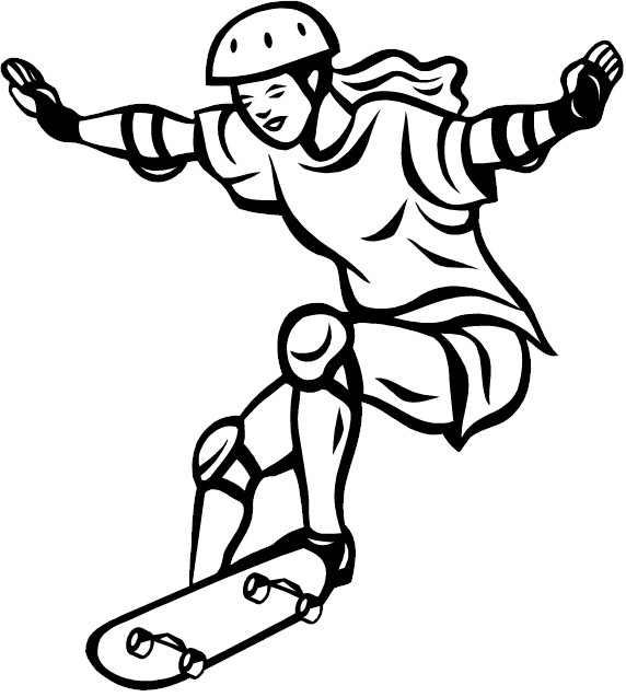 Skateboarding Coloring Pages