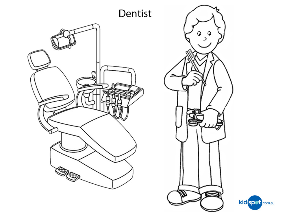 Dentist Coloring Pages Printable