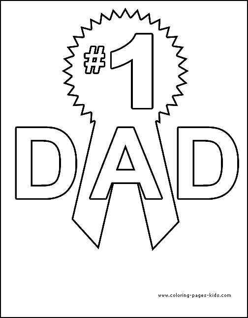 Father's Day Coloring Page for Kids