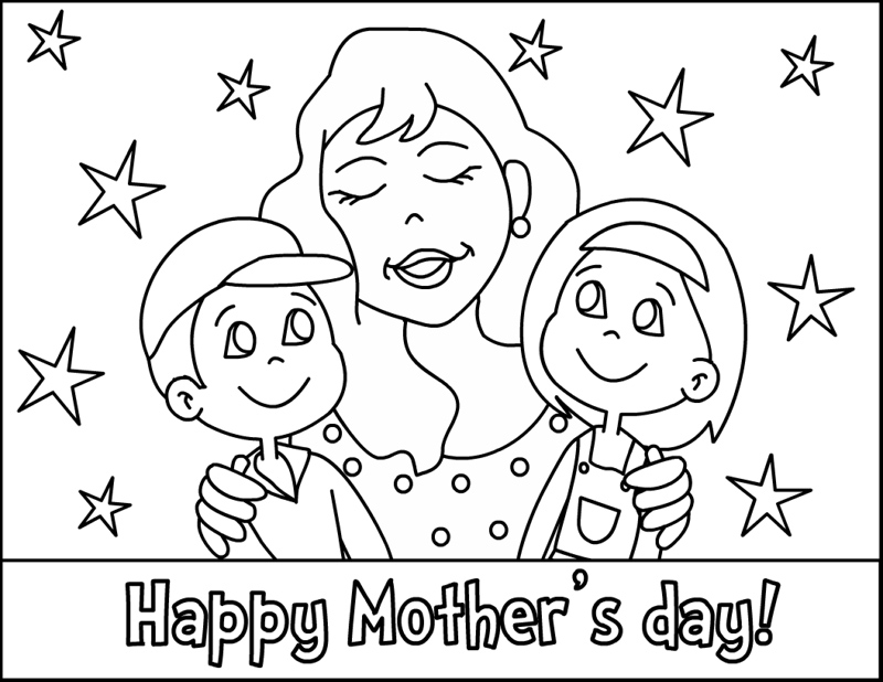 Happy Mother's Day Coloring Pages