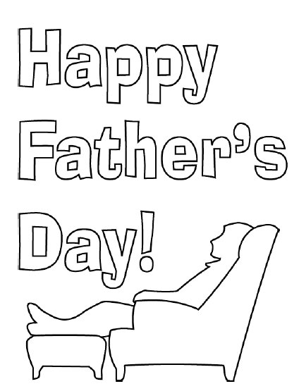 Father's Day Cards Coloring Printables