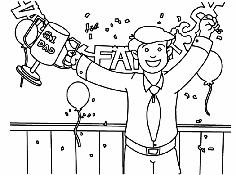 Celebration for Dad Coloring Pages