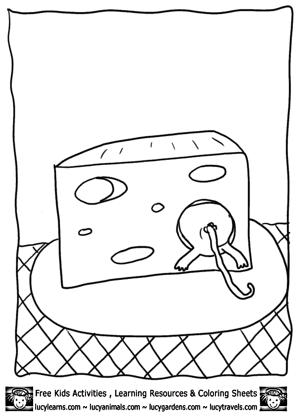 Cheese Coloring Pages