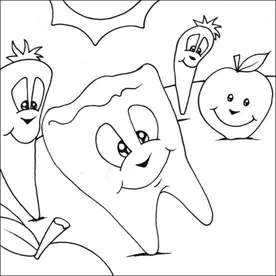 Printable Teeth Coloring Page