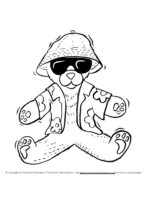 Preschool Summer Coloring Pages