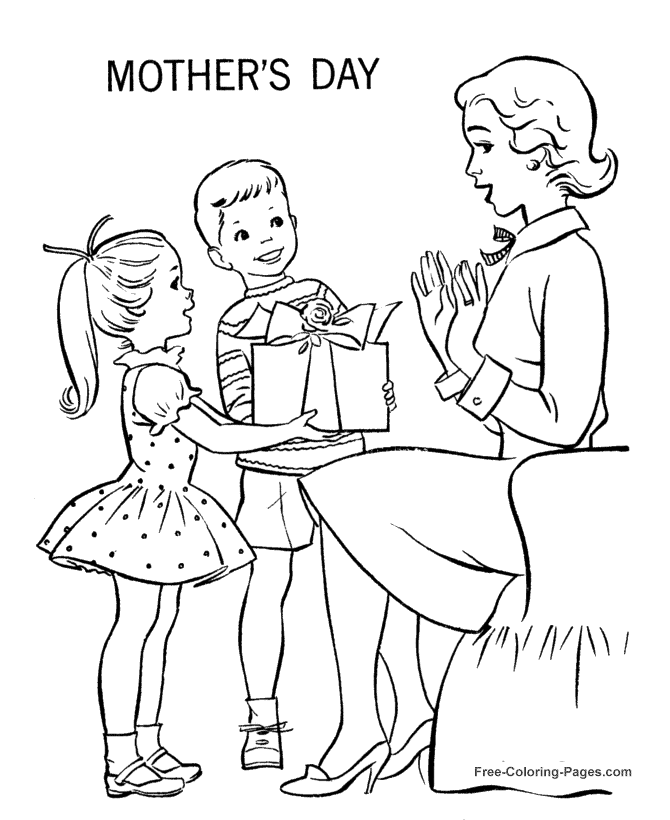 Mother's Day Coloring Pages