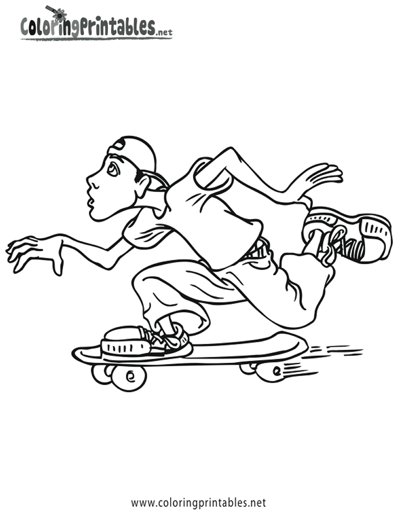 Skateboarding Coloring Pages