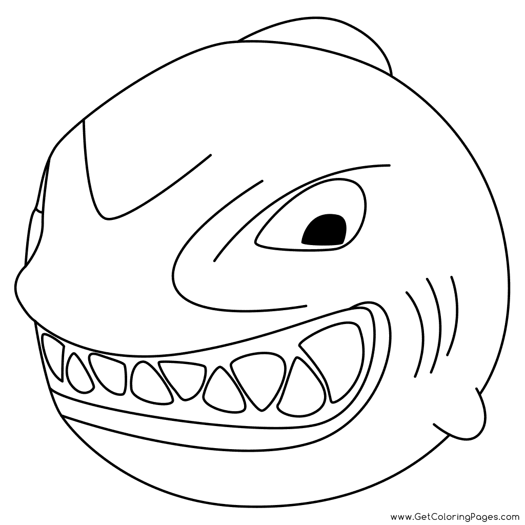 Squashy Shark Coloring Pages