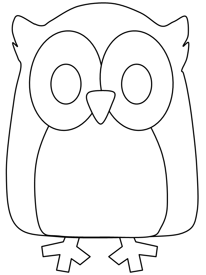 Printable Owl Template Coloring Page