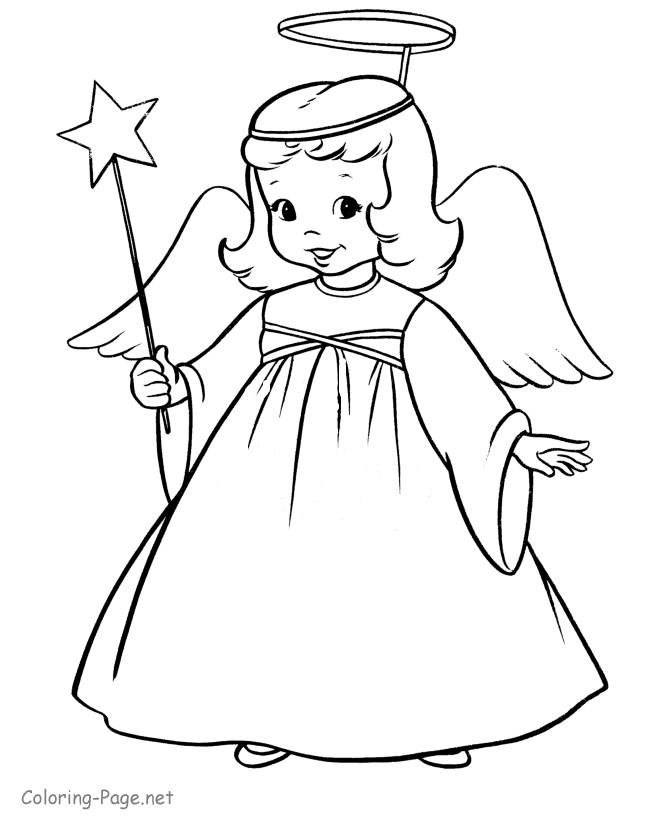 Christmas Angel Coloring Pages Printable