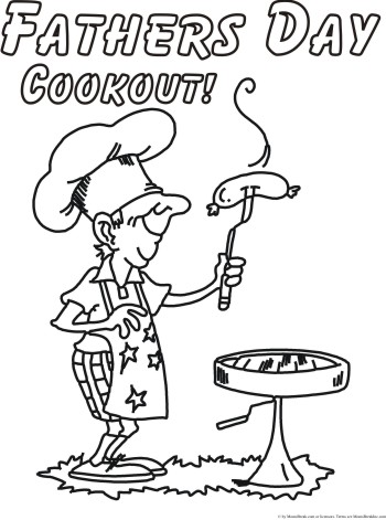 Father's Day Cookout Coloring Pages