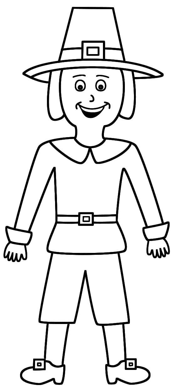 Pilgrim Printable Coloring Pages