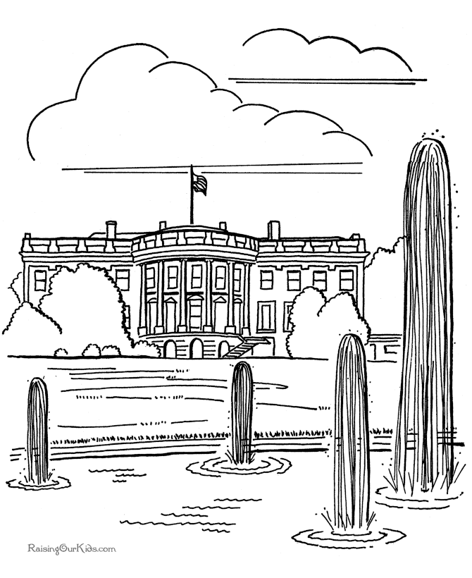 White House Coloring Page