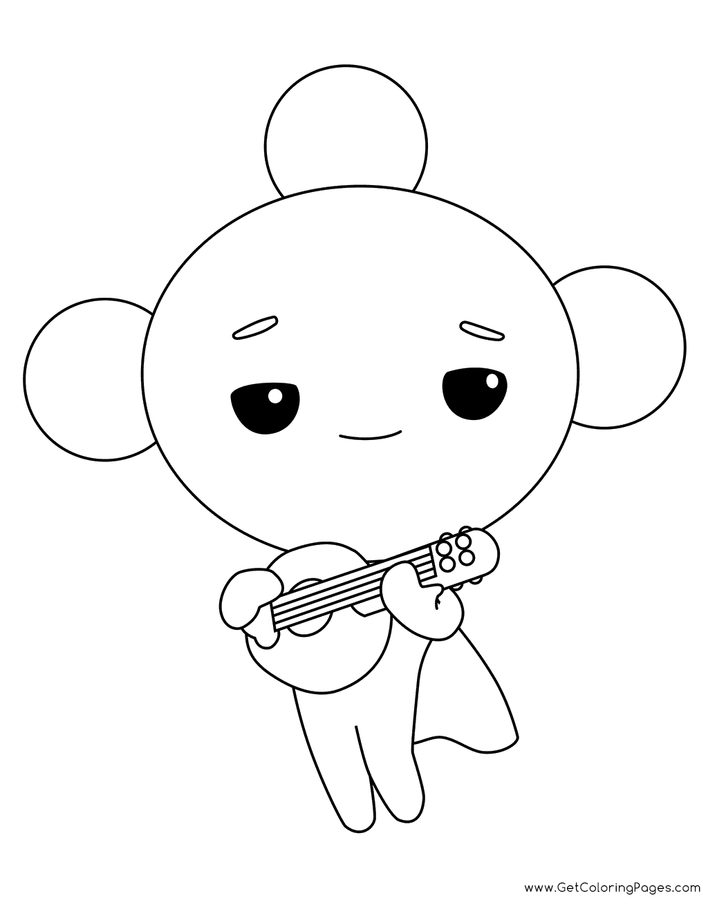 True Rainbow King with Ukelele Coloring Pages