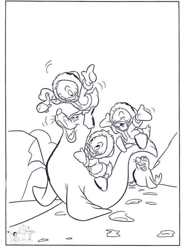 Nephews in the Winter Coloring Pages