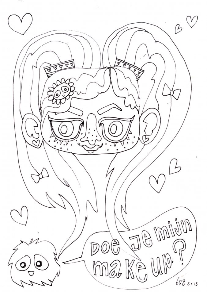 Make Up Coloring Pages