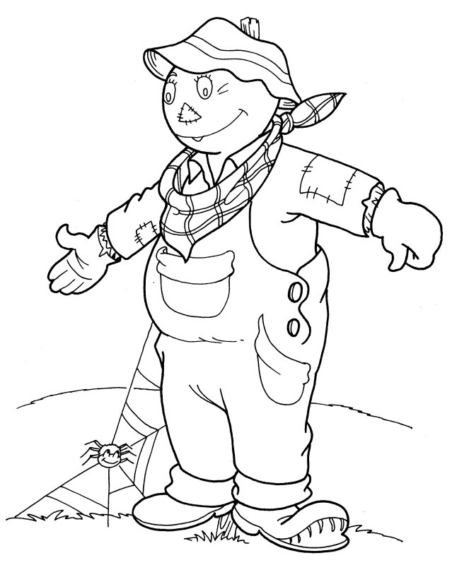 Scarecrow Coloring Book Pages