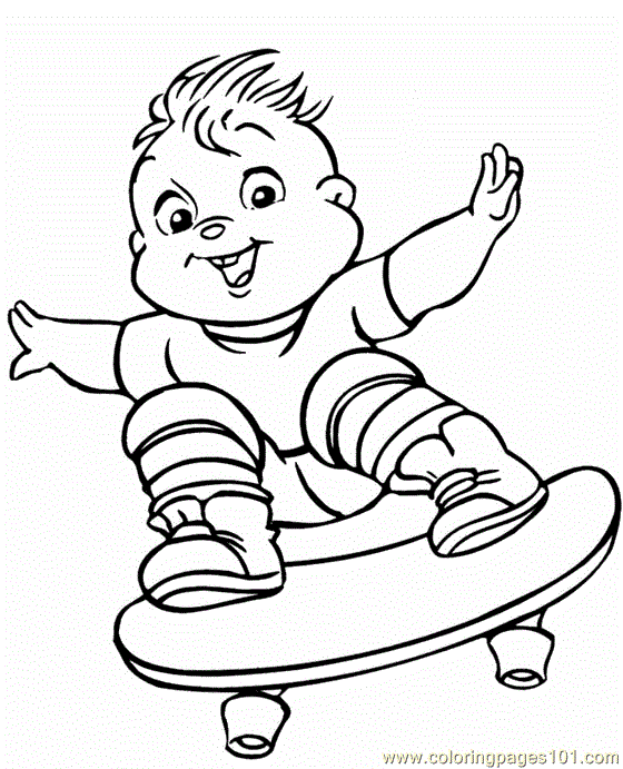 Alvin and the Chipmunks Cartoon Coloring Pages